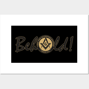 Behold! (Black and Gold) Posters and Art